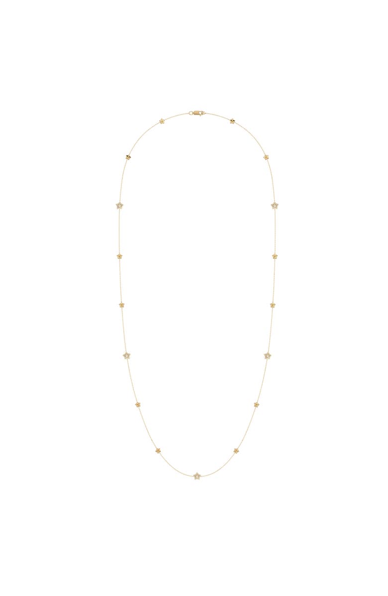 LuvMyJewelry Lucky Star Layered Sterling Silver Diamond Necklace, Main, color, 14Kt Gold Vermeil On Sterling