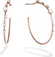 LANA Scattered Diamond Wire Hoop Earrings