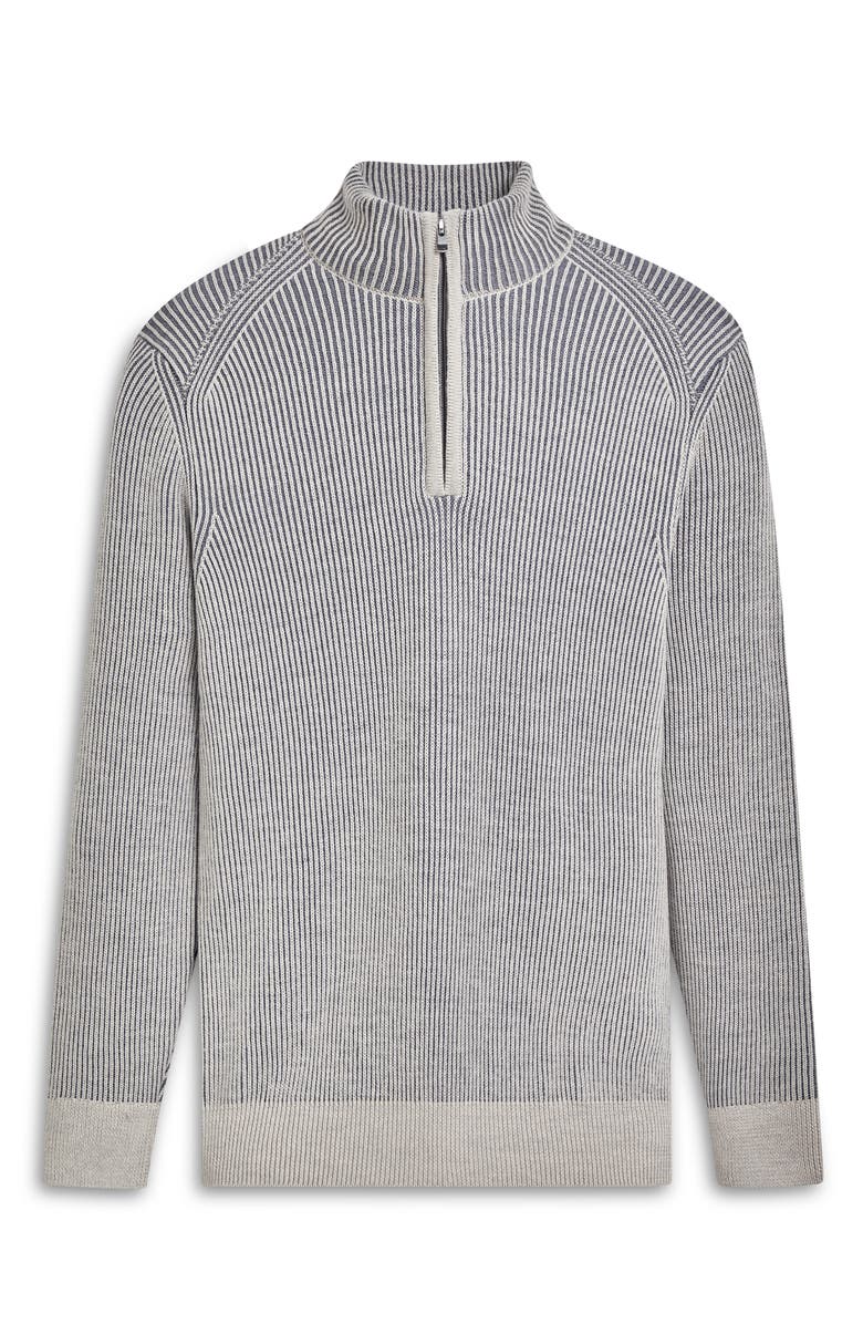 Bugatchi Quarter Zip Merino Wool Sweater, Alternate, color,