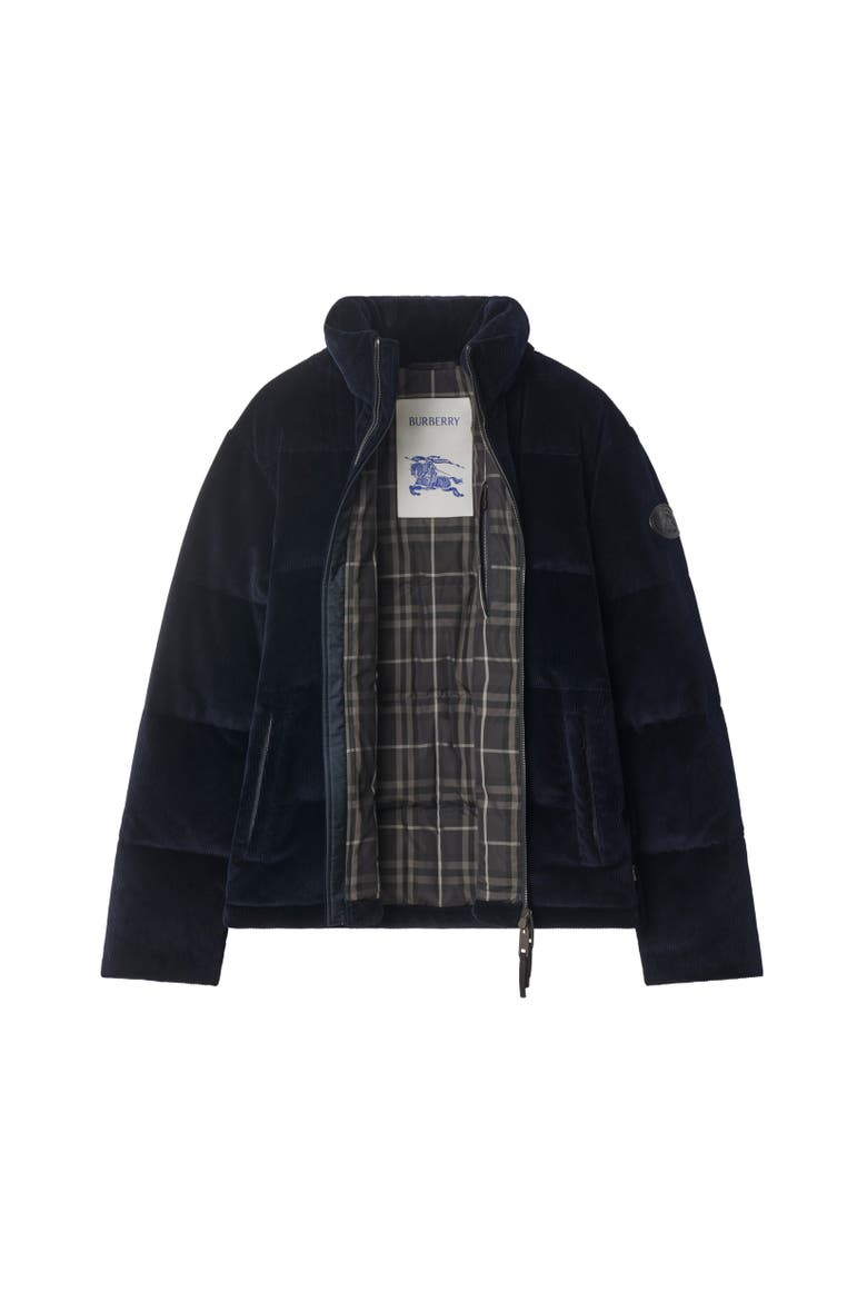 Corduroy Snowdon Puffer Jacket, Alternate, color, Navy