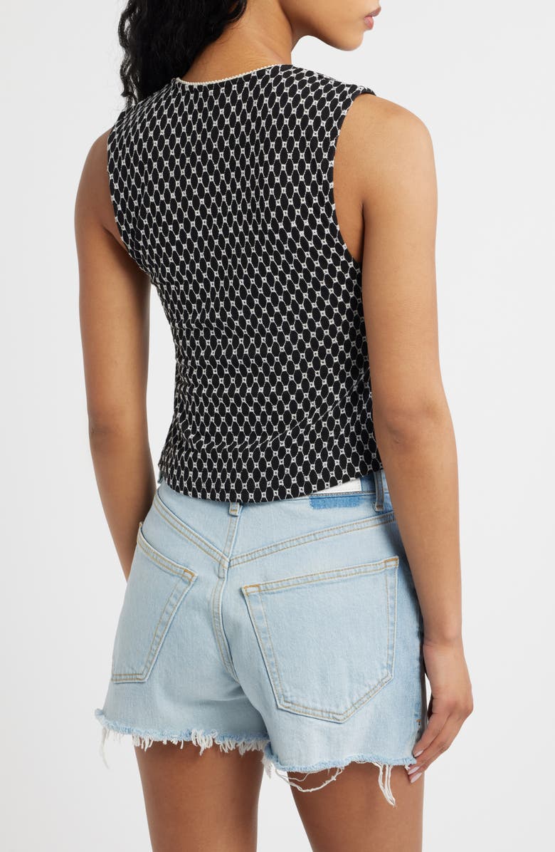 Free People Good Graces Embroidered Lace Trim Crop Top, Alternate, color, Black Combo