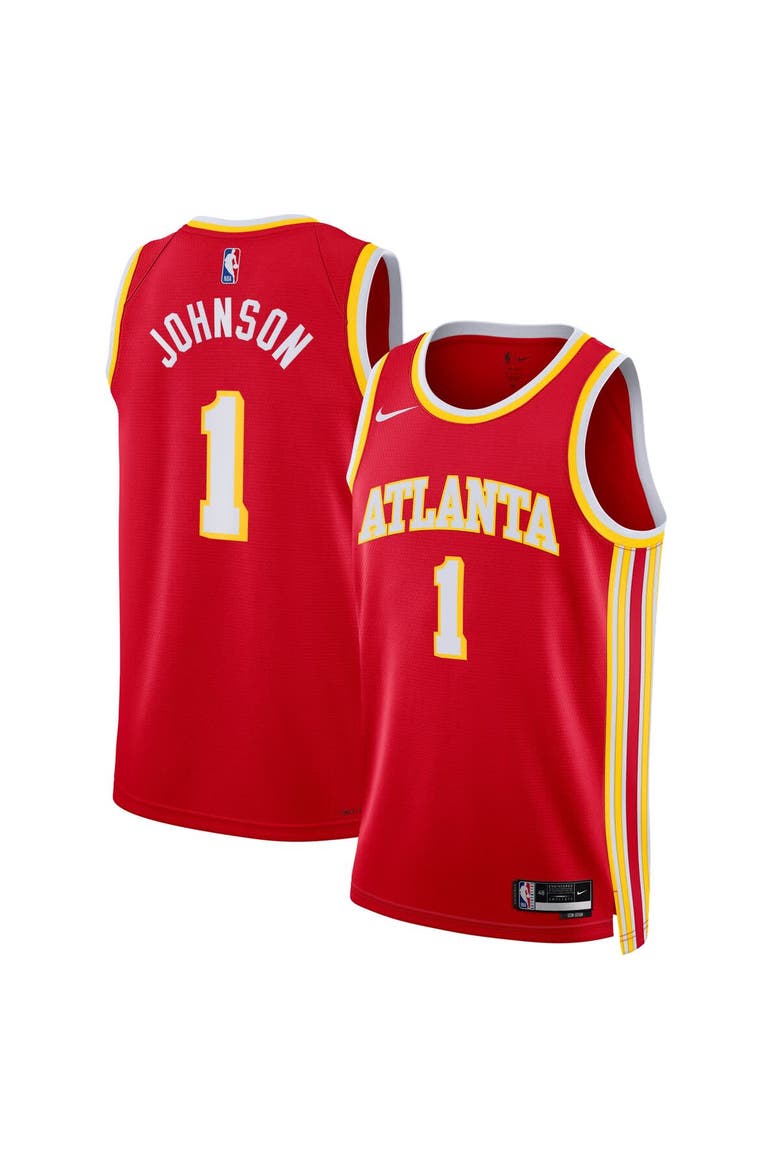 Unisex Nike Jalen Johnson Red Atlanta Hawks Swingman Jersey - Icon Edition, Main, color, Red