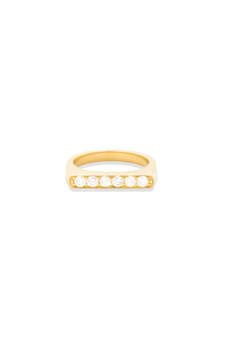 Edge Straight Stacking Ring, Main, color, Diamond-Gold
