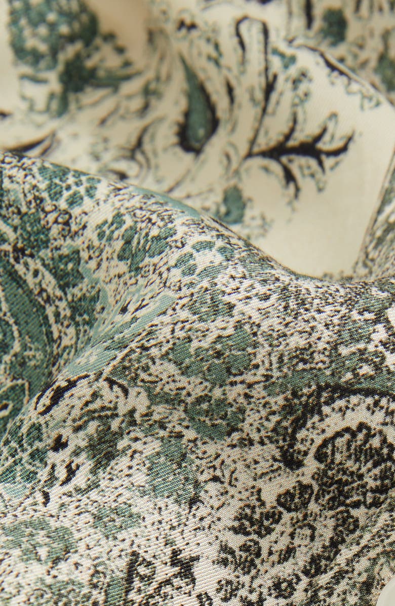 Reiss Samberg Paisley Camp Shirt, Alternate, color, Green