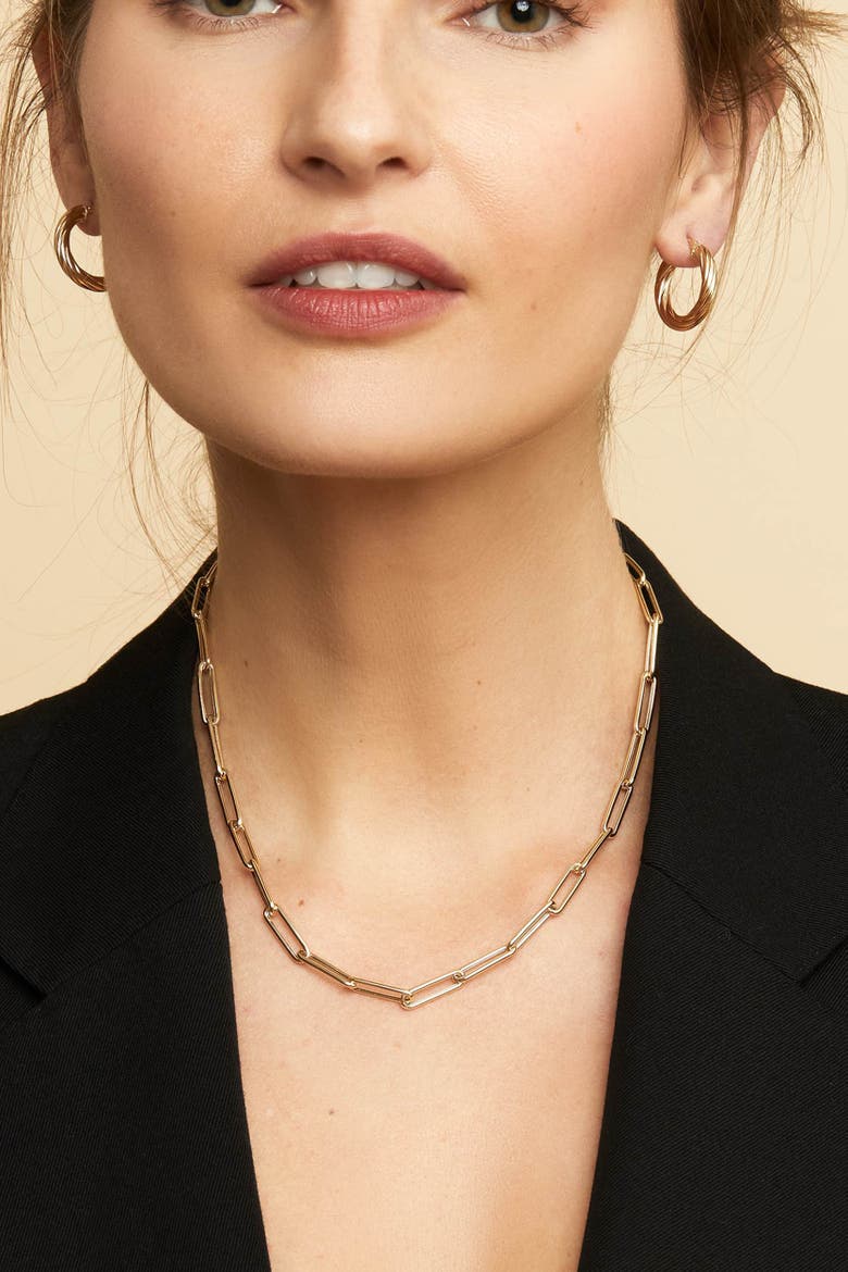 14K Gold Bond Street Necklace Necklace, Alternate, color, Yellow Gold