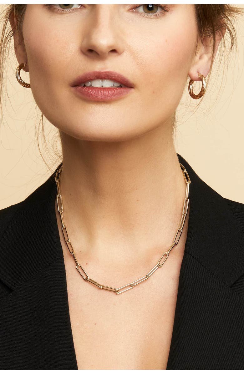 Oradina 14K Gold Bond Street Necklace Necklace, Alternate, color, Yellow Gold