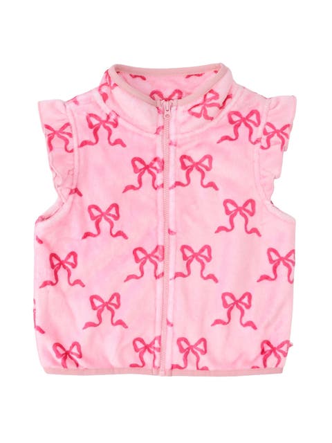 Ruffle Marshmallow Fleece Vest