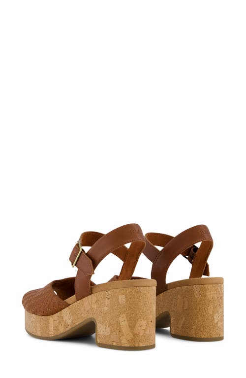 Toms Isla Peep Toe Sandal In Brown