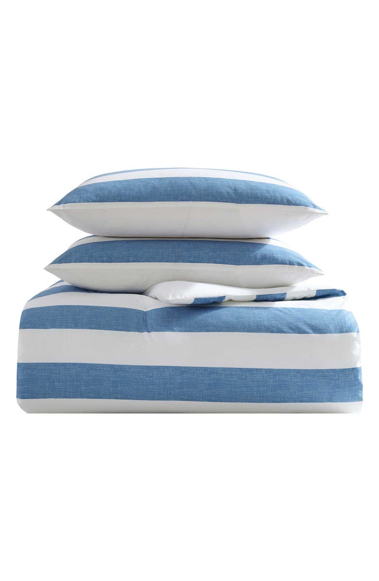 Tommy Bahama Awning Stripe Cotton Duvet Cover Set, Main, color, 