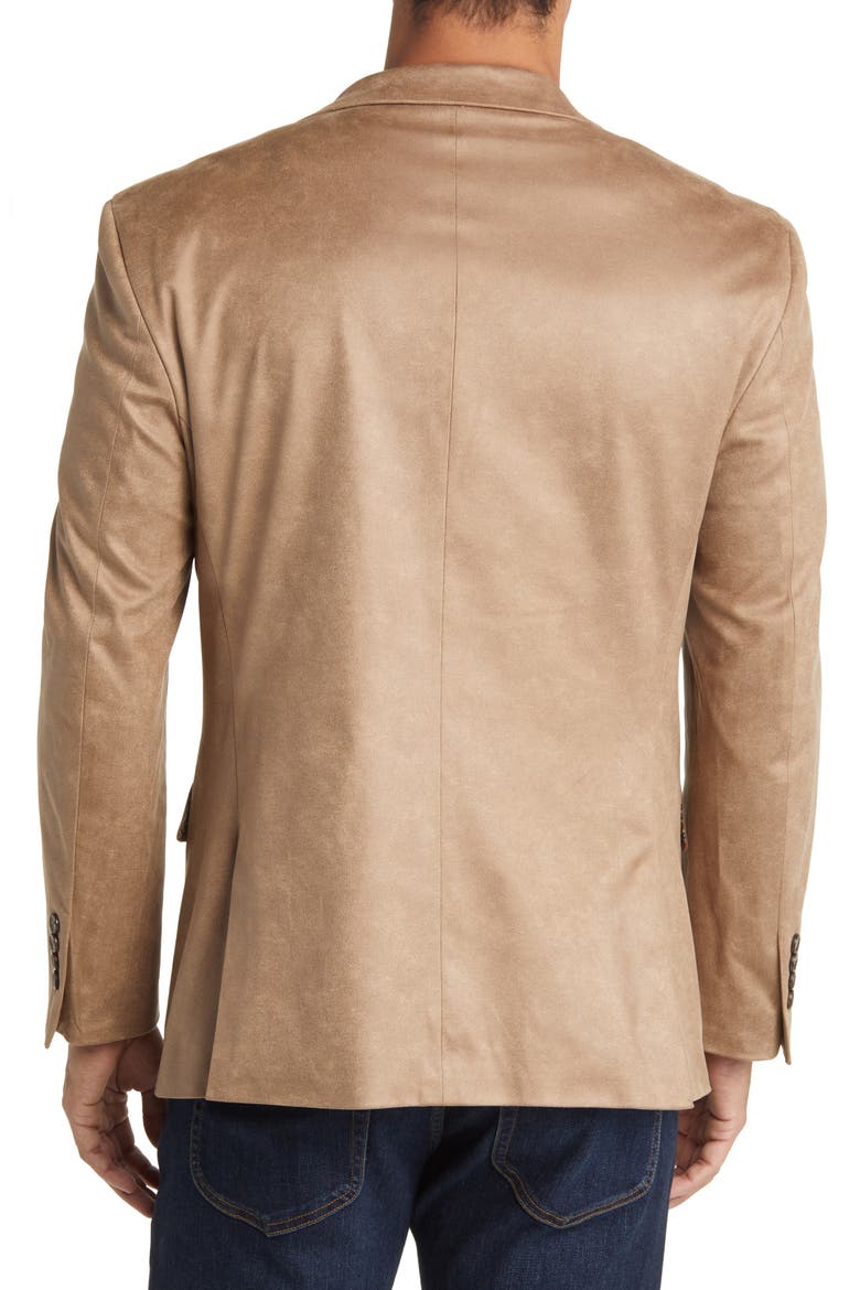 Norris Faux Suede Sport Coat, Alternate, color, BUTTERSCOTCH