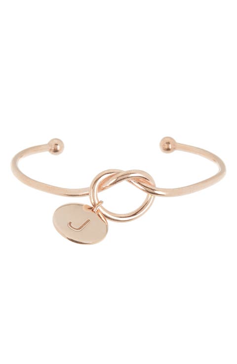 Love Knot Initial Bracelet