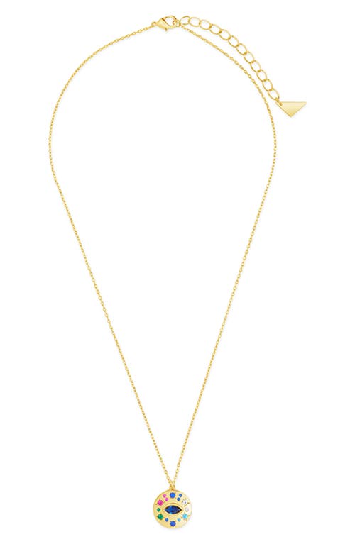 Sterling Forever Cubic Zirconia Evil Eye Protection Pendant Necklace