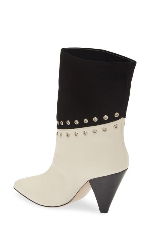 Kaanas Romy Grommet Pointed Toe Leather Bootie In Multi