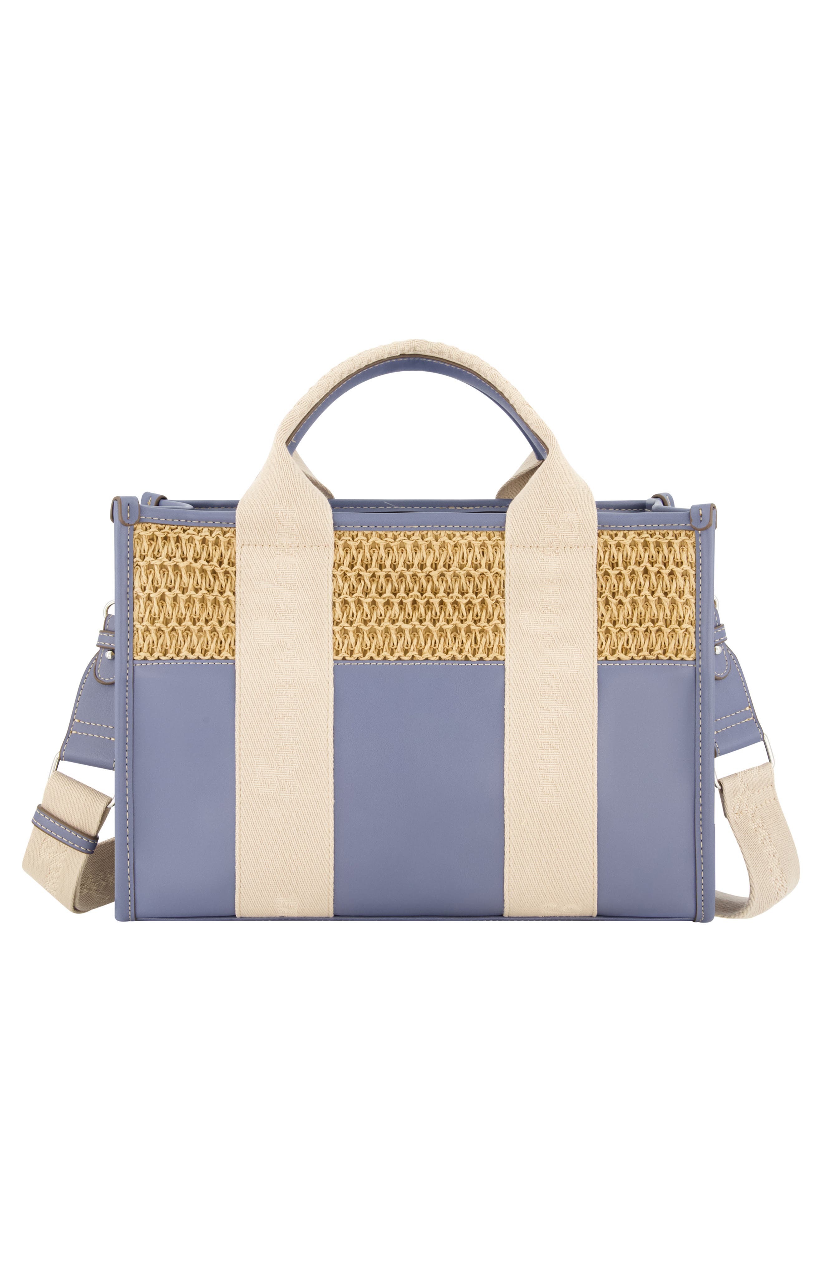 Tommy Bahama Raffia Web Strap Modern Tote Bag, Alternate, color, Navy