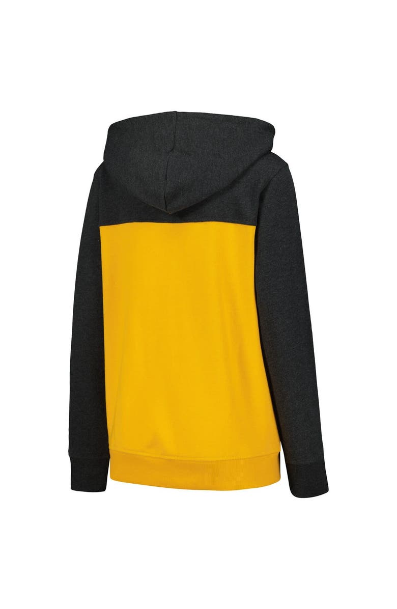 New Era Women's New Era Black Pittsburgh Steelers Color-Block Full-Zip Hoodie, Alternate, color, 