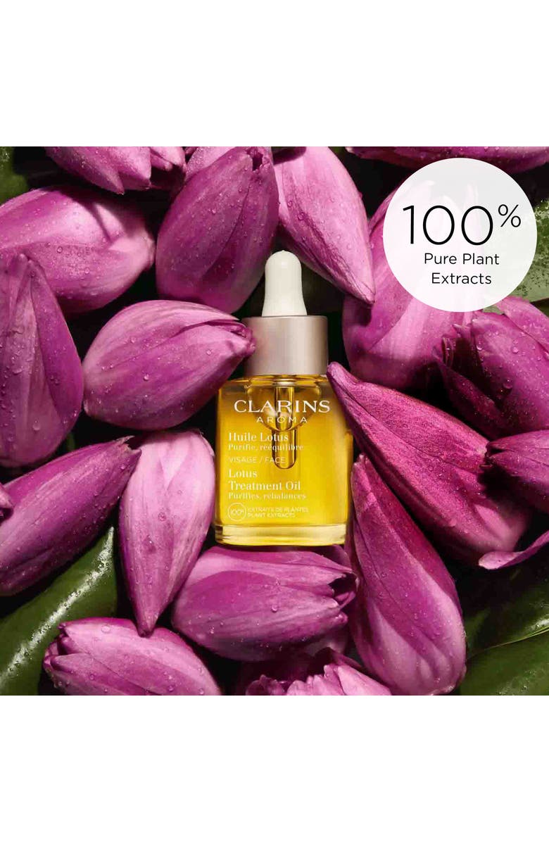 Clarins Lotus Balancing & Hydrating Face Treatment Oil, Alternate, color, 