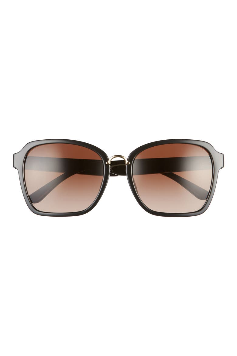 57mm Gradient Square Sunglasses, Main, color, GOLD/ BROWN GRAD