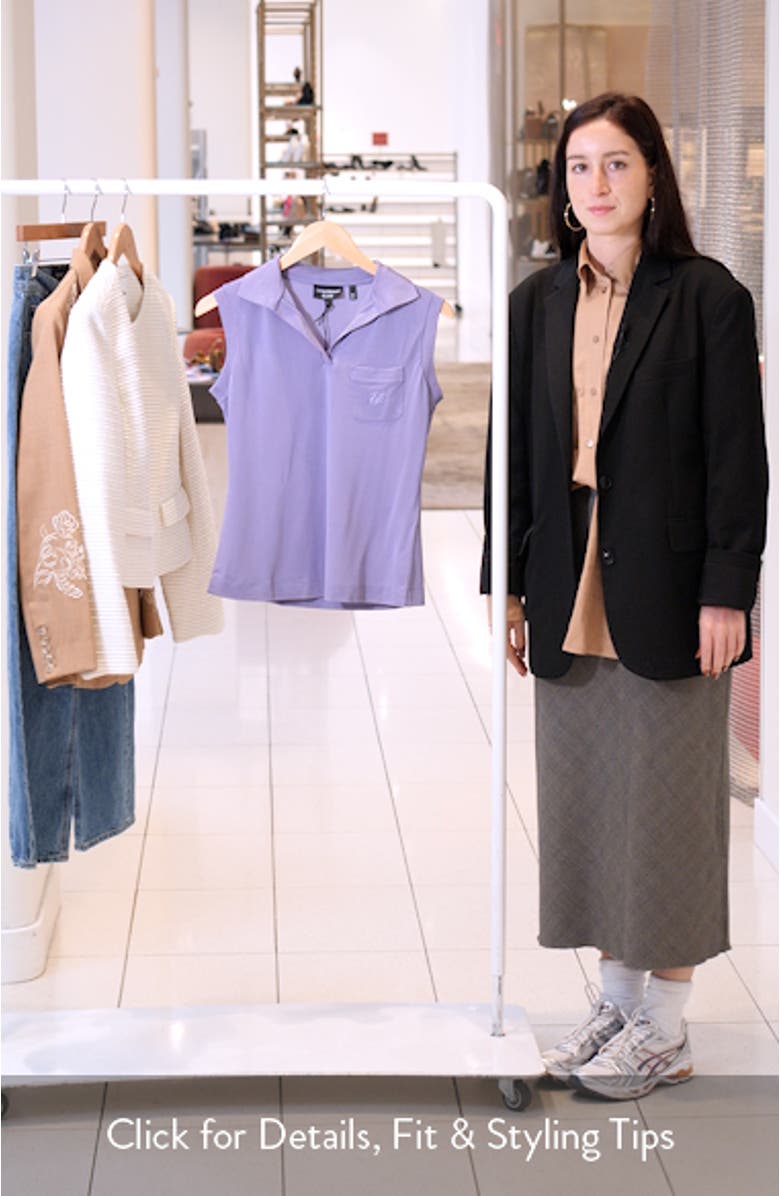 Piquet Knit Polo Top, sales video thumbnail