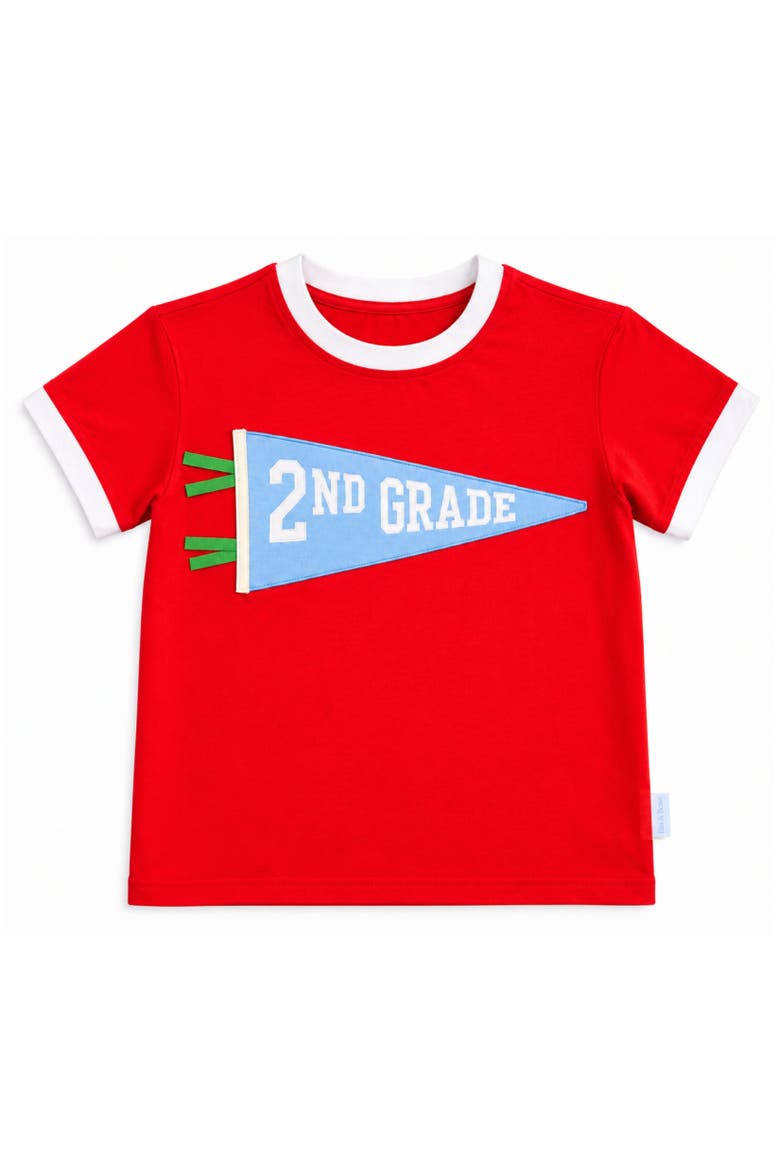 2nd Grade Crewneck T-Shirt, Main, color, Red/Blue/Green/White