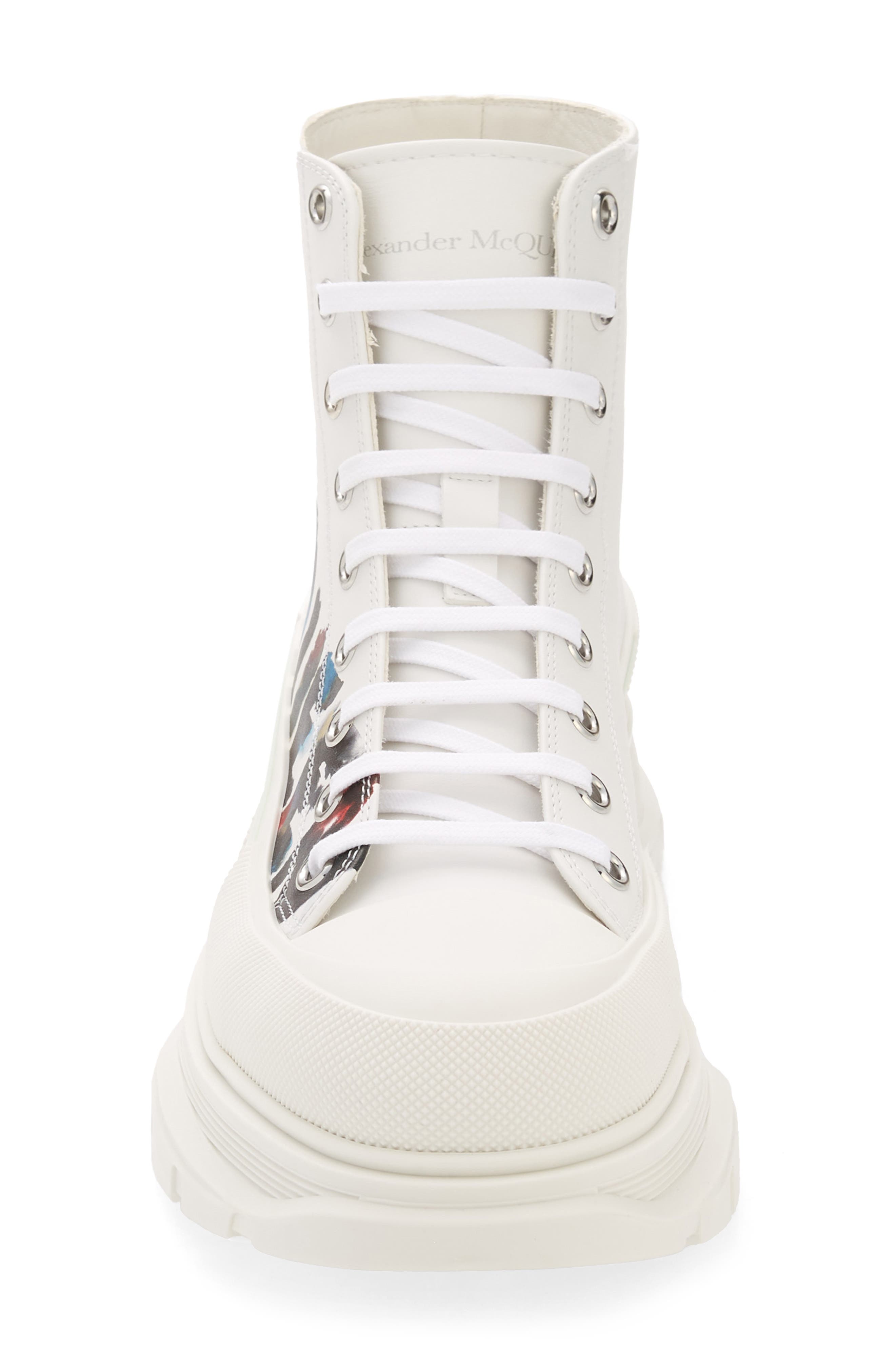 McQueen Tread Slick Grafitti High Top Sneaker, Alternate, color, 