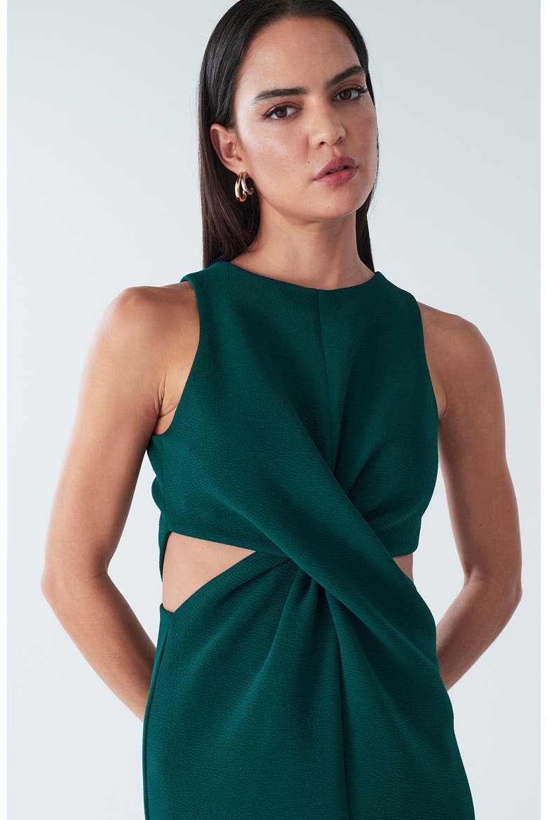 Newark Midi Dress, Alternate, color, Emerald