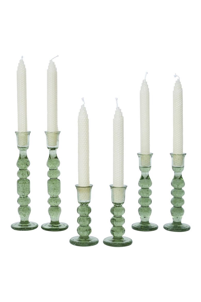 Provence Set of 2 Candlesticks, Alternate, color, BASIL