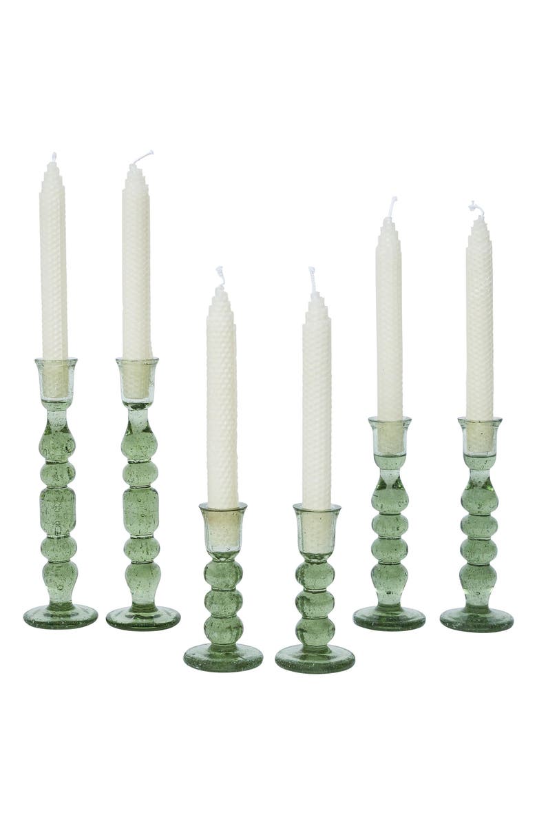 Juliska Provence Set of 2 Candlesticks, Alternate, color, Basil