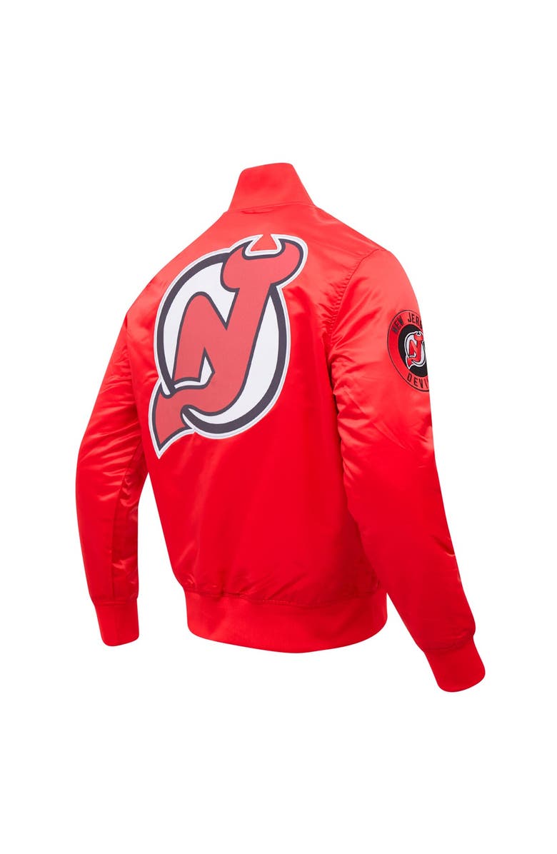 PRO STANDARD Men's Pro Standard Red New Jersey Devils Classic Satin Full-Snap Jacket, Alternate, color,