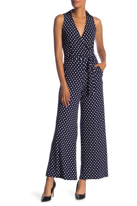 Sleeveless Faux Wrap Jumpsuit