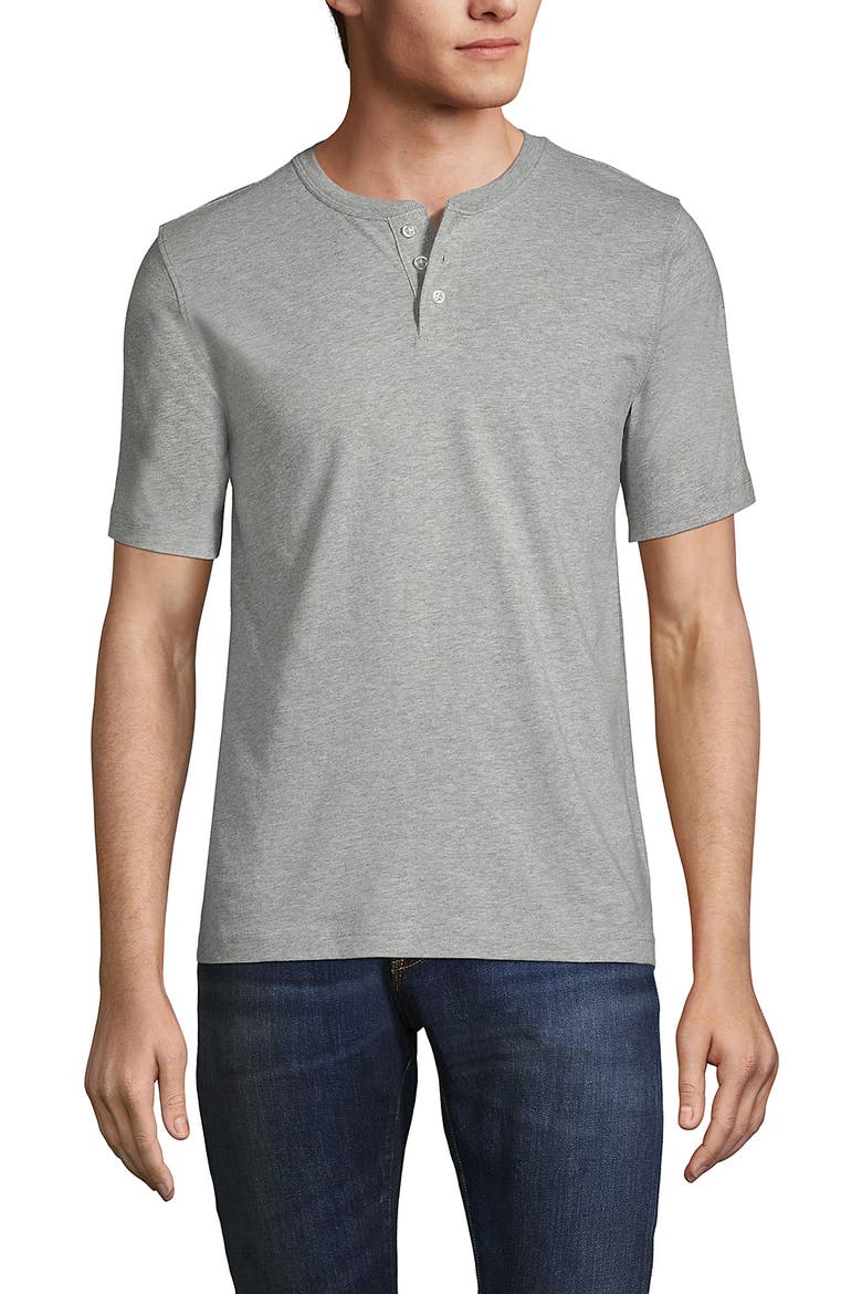 Short Sleeve Super-T Henley, Main, color, Gray Heather