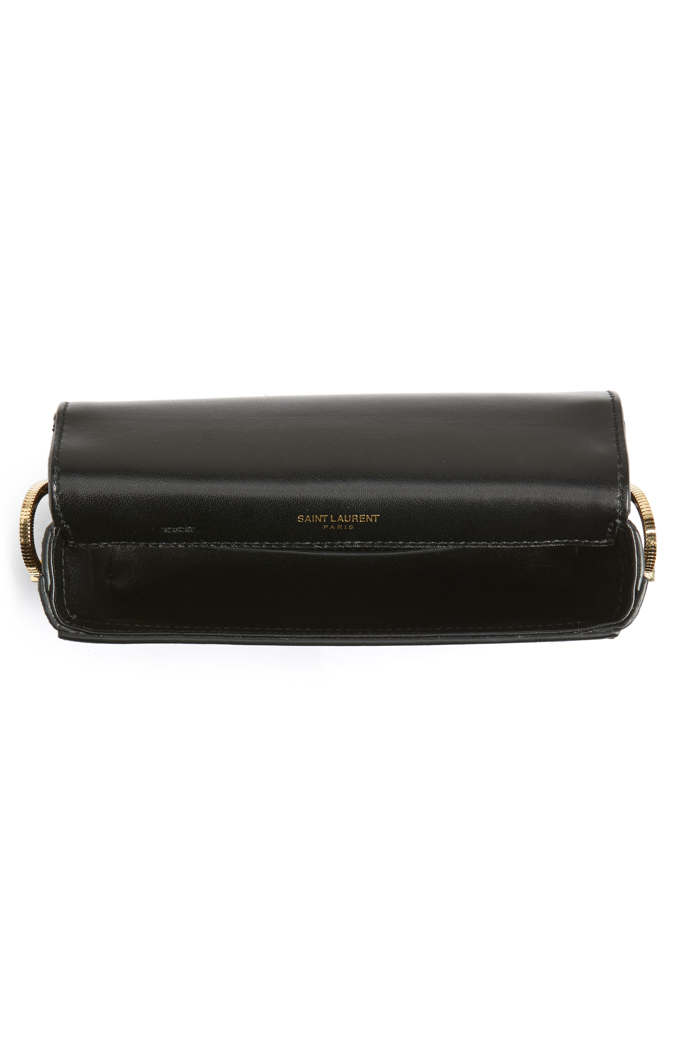 Small Kate Chain Leather Shoulder Bag, Alternate, color, NOIR/ NOIR