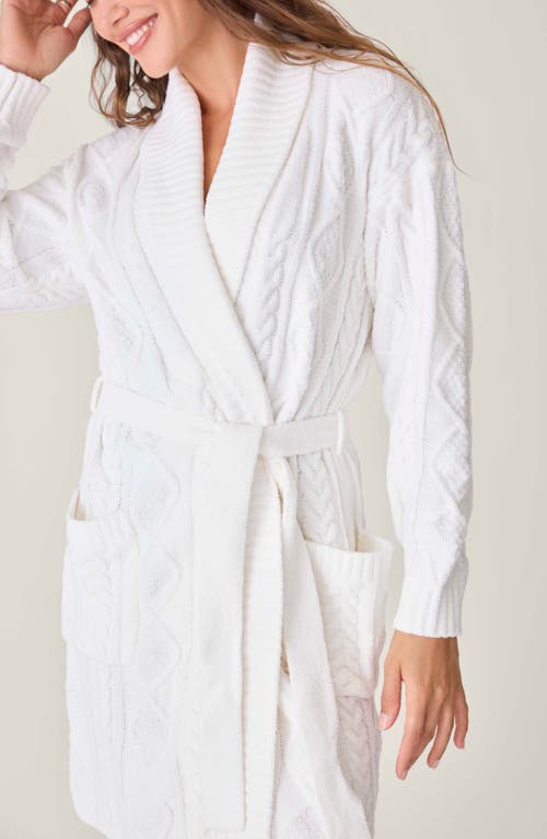 Pj Salvage Cable Knit Robe In White