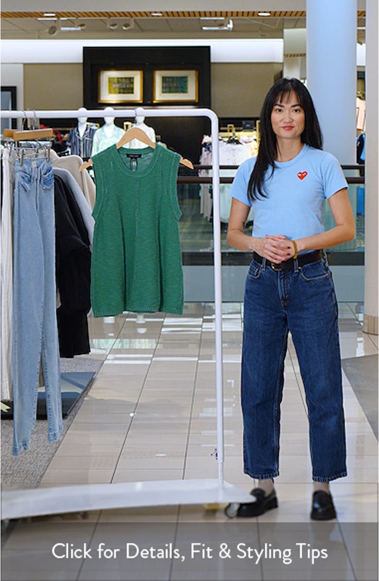 Easy Pointelle Knit Sleeveless Top, sales video thumbnail