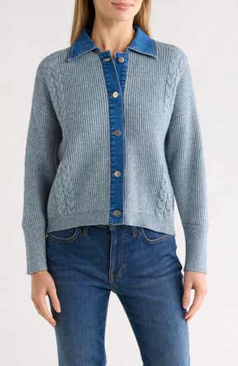 CYRUS Novelty Denim Trim Sweater