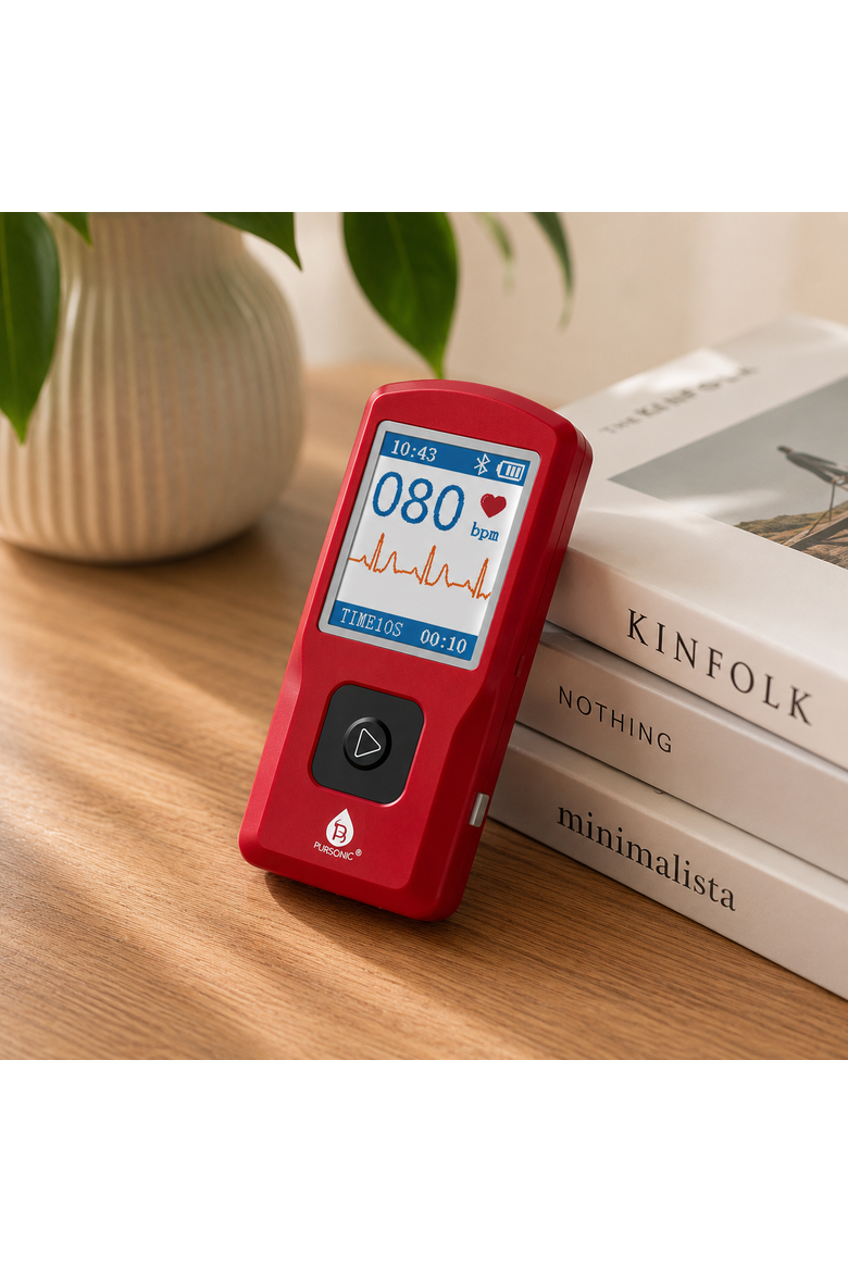 Rechargeable EKG Monitor, Alternate, color, Red
