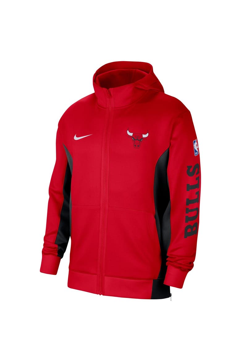 Men's Nike Red Chicago Bulls 2023/24 Authentic Showtime Full-Zip Hoodie, Alternate, color, Red