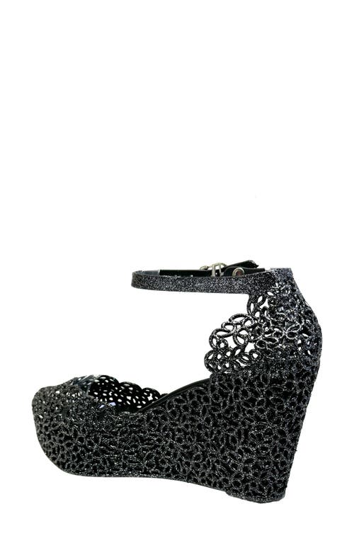 Lady Couture Fun Wedge Sandal In Black