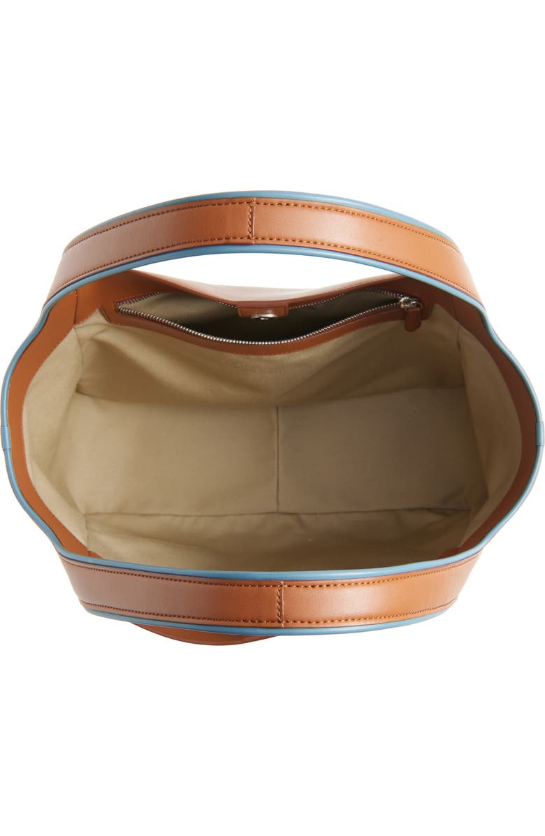 Stella McCartney Perforated Logo Faux Leather Tote, Alternate, color, Brandy