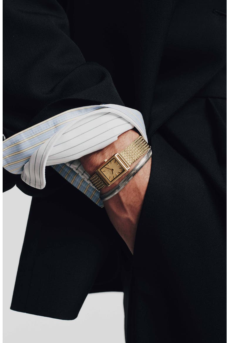 Virgil Tethered Mesh Strap Watch, 20mm, Alternate, color, GOLD