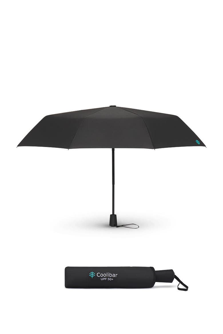 Unisex Cabana Sanya Compact Umbrella, UPF 50+ Sun Protection, Alternate, color, Black