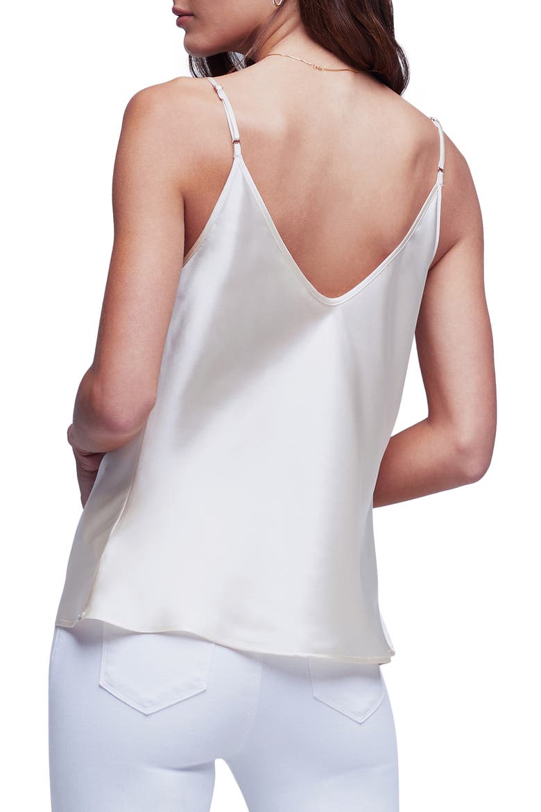 Lexi Silk Camisole, Alternate, color, PEARL