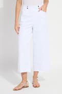 Lysse Dion Sailor Pull-On Crop Palazzo Knit Jeans