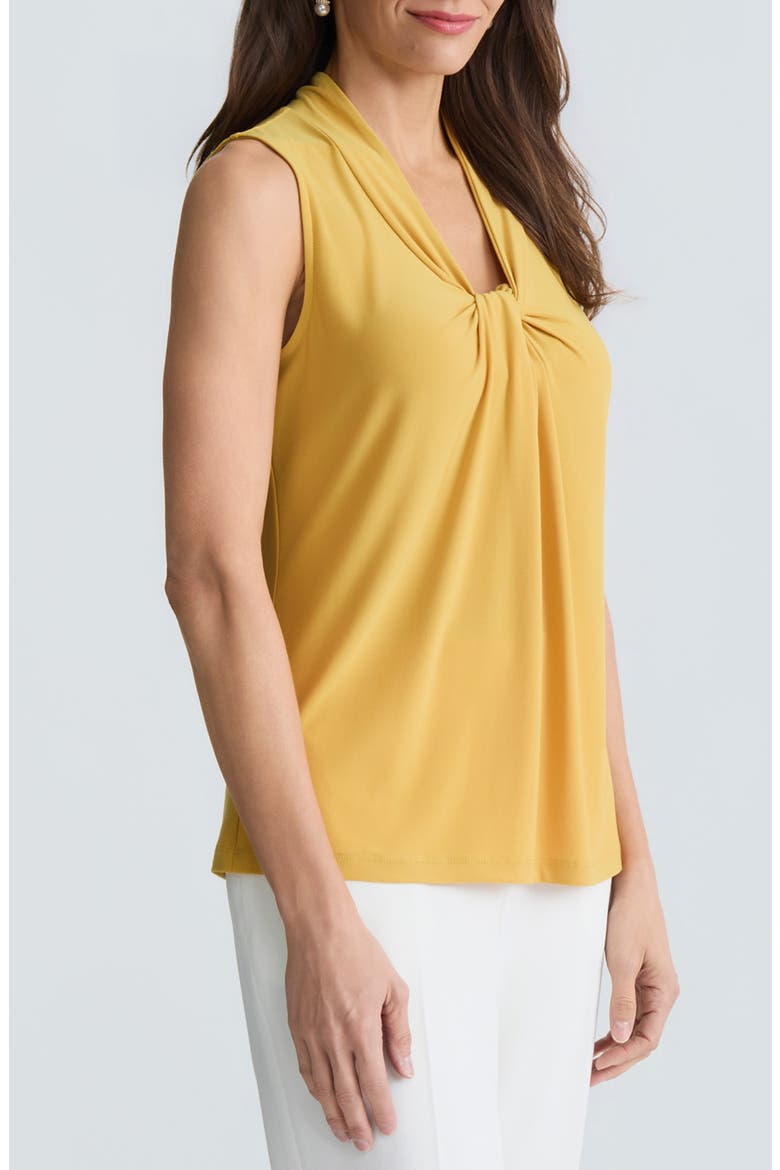Sleeveless Knot Front Jersey Top, Alternate, color, BUTTERSCOTCH