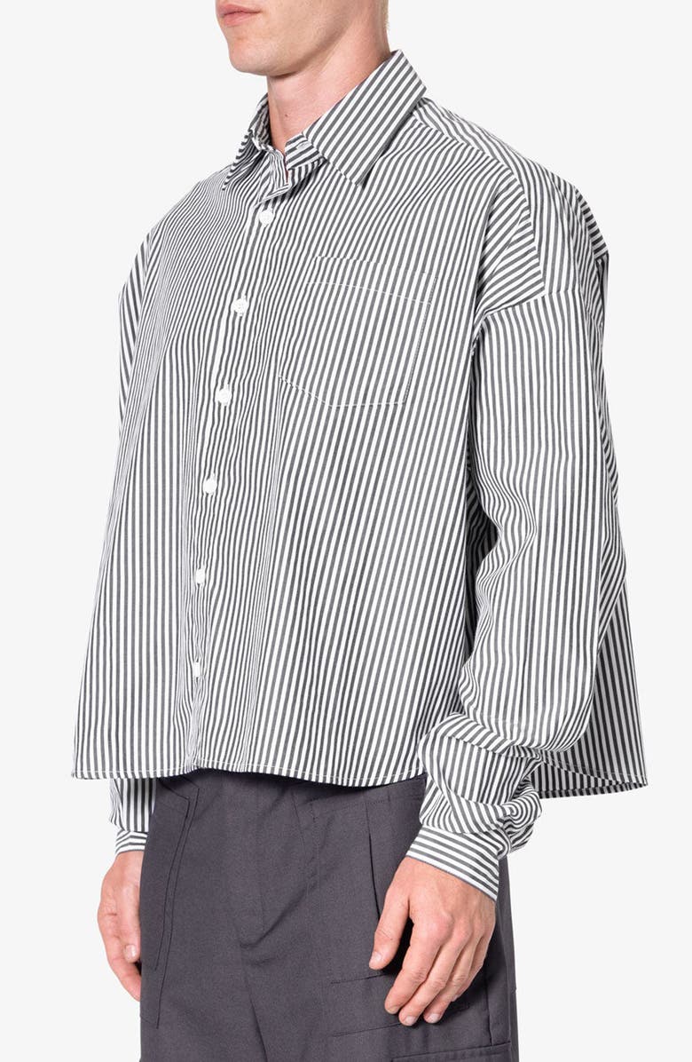 mnml Stripe Cotton Button-Up Shirt, Alternate, color,