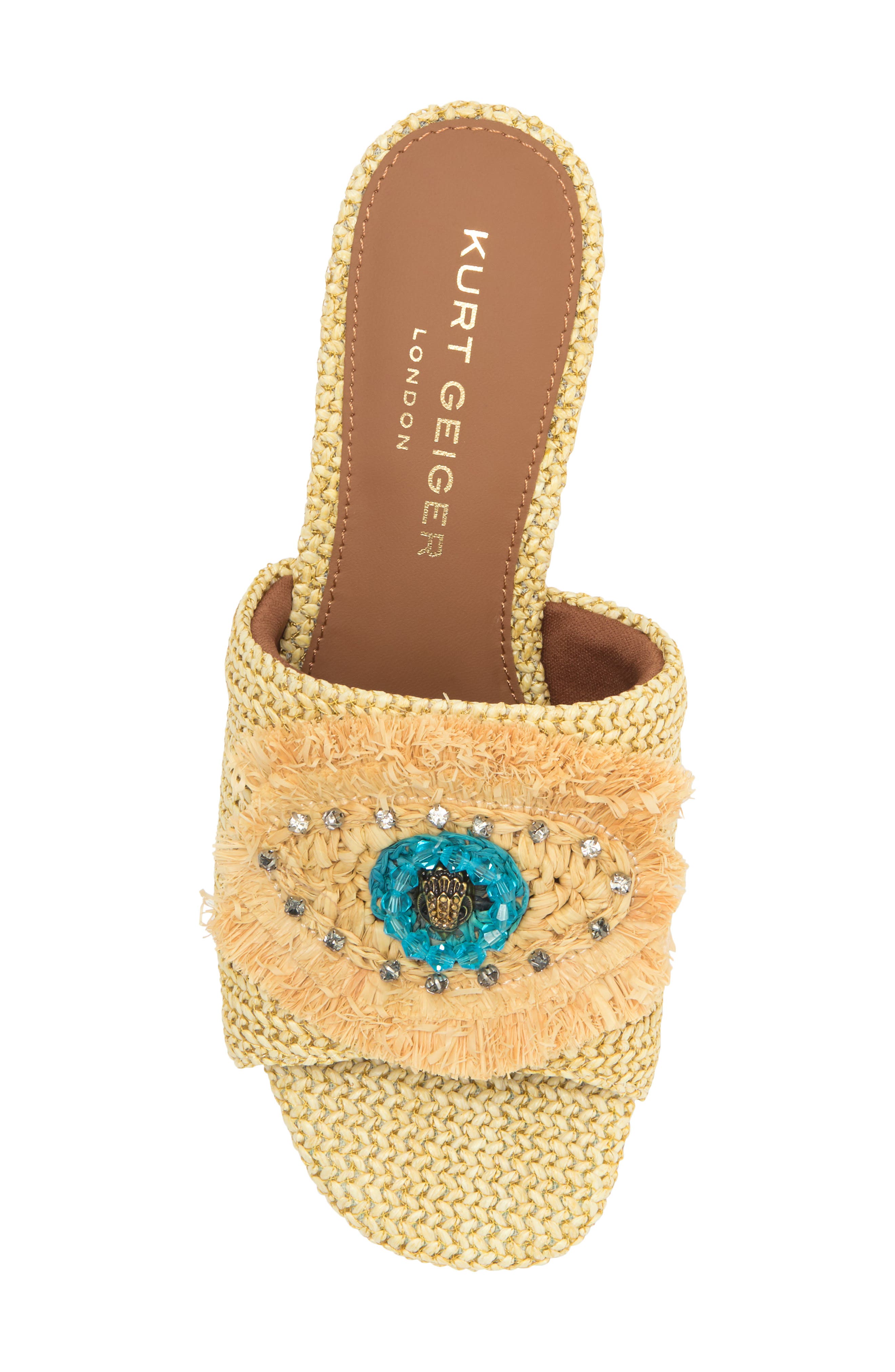 Kurt Geiger London Olive Block Heel Slide Sandal, Alternate, color, Open Beige