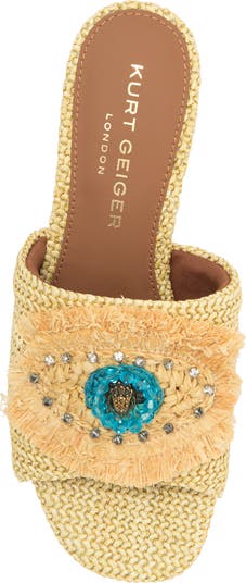 Olive Block Heel Slide Sandal