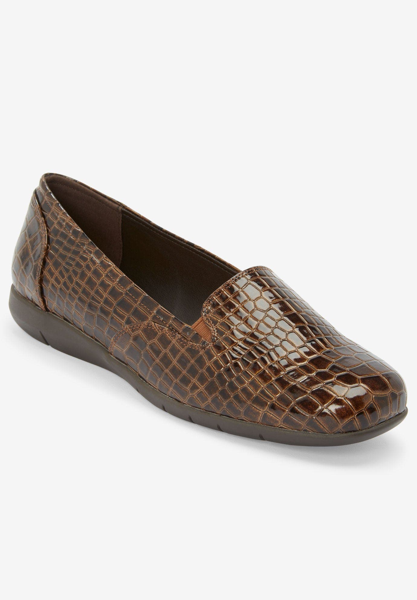 The Leisa Slip On Flat, Alternate, color, BROWN