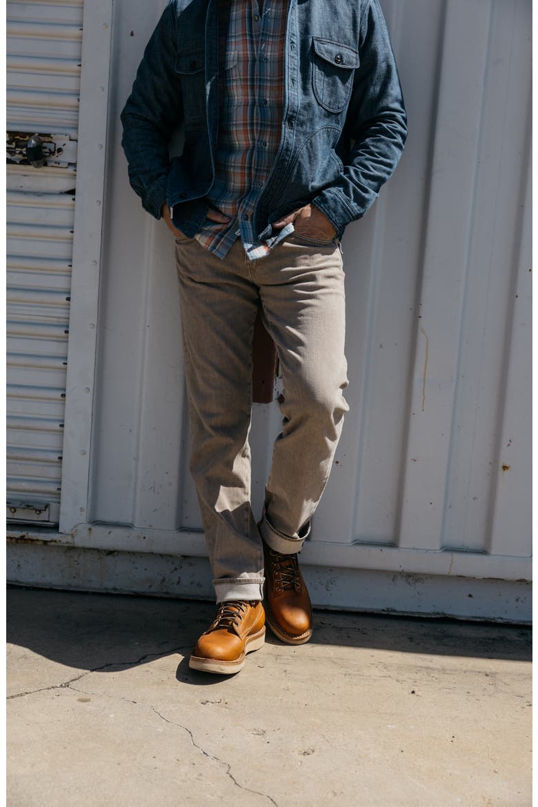 The Hammer Straight Leg 10.5-Ounce Stretch Selvedge Jeans, Alternate, color, DUSTY BROWN