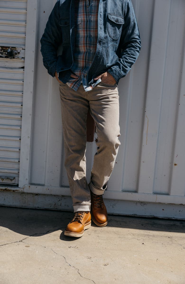 HIROSHI KATO The Hammer Straight Leg 10.5-Ounce Stretch Selvedge Jeans, Alternate, color, Dusty Brown