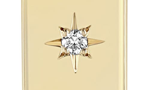 Zoë Chicco 14k Gold Diamond Star Dog Tag Charm
